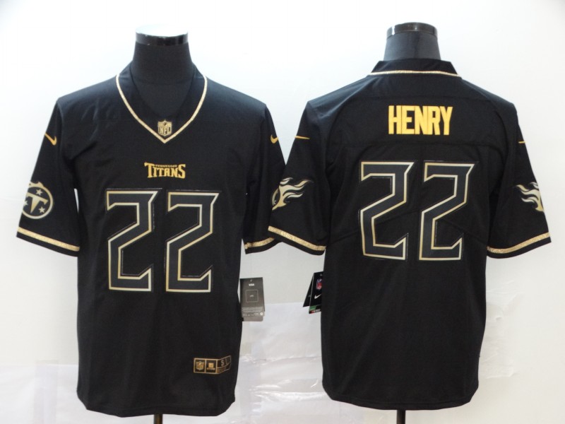 Men's Tennessee Titans Derrick Henry #22 Black Jersey